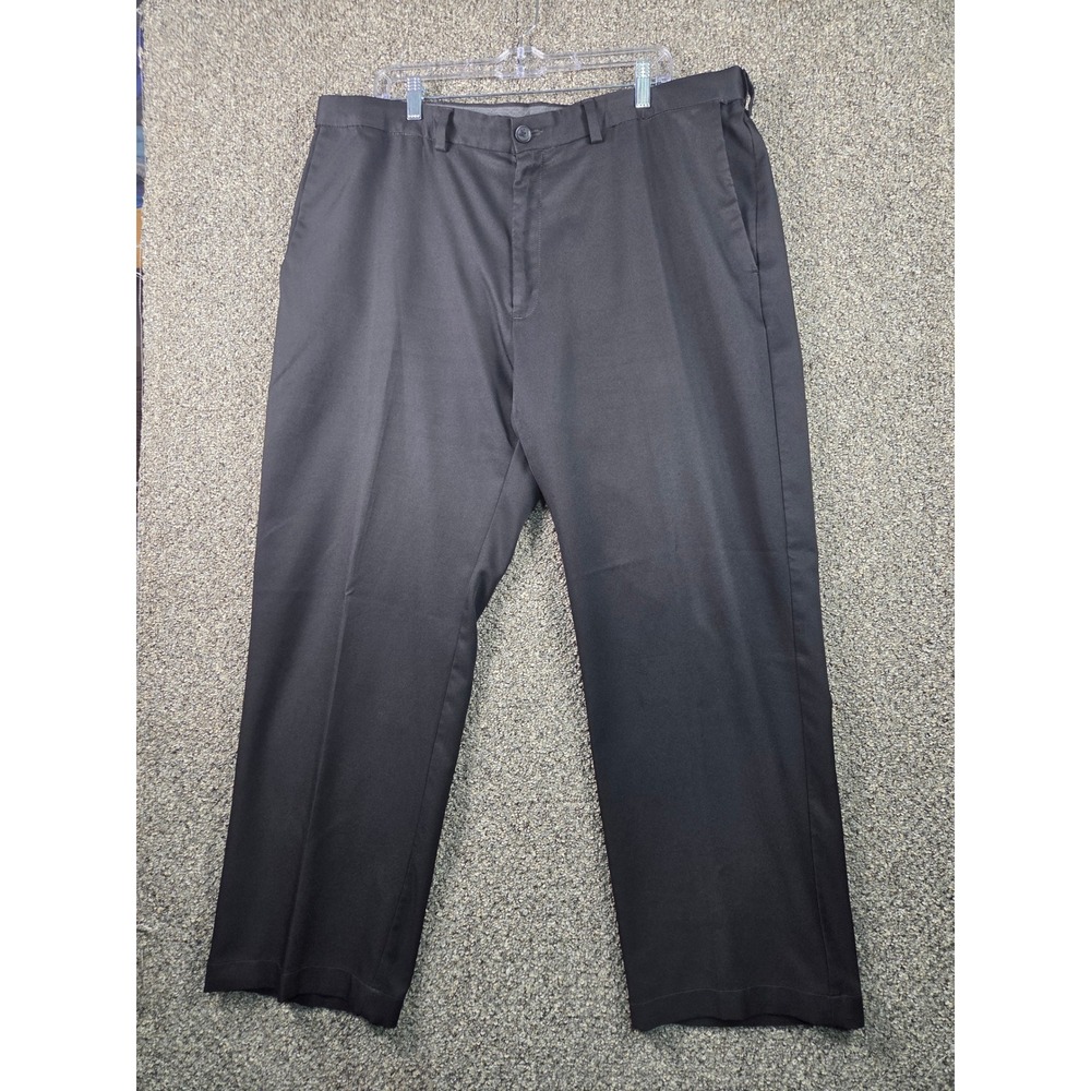 Haggar Dress Pants Men 40x29 Black Cool 18 Pro‎ Flat Front HC00235 001